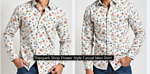 Thespark Shop Flower Style Casual Men Shirt